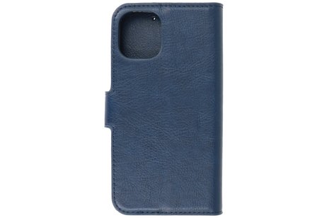 BAOHU KAIYUE - Luxe Portemonnee Hoesje - Pasjeshouder Telefoonhoesje - Wallet Case - Geschikt voor iPhone 12 mini - Navy