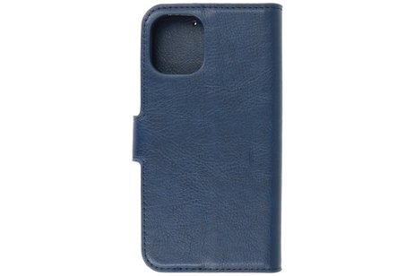 KAIYUE - Luxe Portemonnee Hoesje - Pasjeshouder Telefoonhoesje - Wallet Case - Geschikt voor iPhone 12 mini - Navy