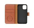 KAIYUE - Luxe Portemonnee Hoesje - Pasjeshouder Telefoonhoesje - Wallet Case - Geschikt voor iPhone 12 mini - Bruin