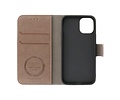 KAIYUE - Luxe Portemonnee Hoesje - Pasjeshouder Telefoonhoesje - Wallet Case - Geschikt voor iPhone 12 mini - Grijs