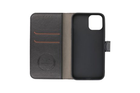 KAIYUE - Luxe Portemonnee Hoesje - Pasjeshouder Telefoonhoesje - Wallet Case - Geschikt voor iPhone 12 - iPhone 12 Pro - Zwart