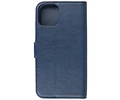 BAOHU KAIYUE - Luxe Portemonnee Hoesje - Pasjeshouder Telefoonhoesje - Wallet Case - Geschikt voor iPhone 12 - iPhone 12 Pro - Navy