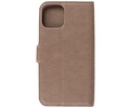 BAOHU KAIYUE - Luxe Portemonnee Hoesje - Pasjeshouder Telefoonhoesje - Wallet Case - Geschikt voor iPhone 12 - iPhone 12 Pro - Grijs
