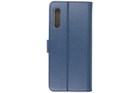 BAOHU Booktype Telefoonhoesjes - Bookcase Hoesje - Wallet Case -  Geschikt voor Samsung Galaxy A90 - Navy