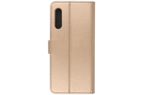 Booktype Telefoonhoesjes - Bookcase Hoesje - Wallet Case -  Geschikt voor Samsung Galaxy A90 - Goud