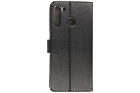 BAOHU Booktype Telefoonhoesjes - Bookcase Hoesje - Wallet Case -  Geschikt voor Samsung Galaxy A21 - Zwart