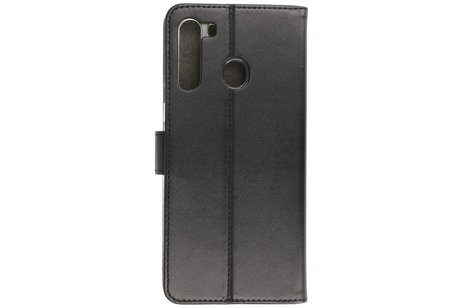 Booktype Telefoonhoesjes - Bookcase Hoesje - Wallet Case -  Geschikt voor Samsung Galaxy A21 - Zwart