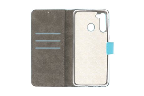 BAOHU Booktype Telefoonhoesjes - Bookcase Hoesje - Wallet Case -  Geschikt voor Samsung Galaxy A21 - Blauw