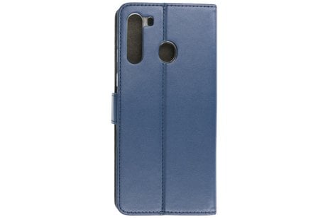 BAOHU Booktype Telefoonhoesjes - Bookcase Hoesje - Wallet Case -  Geschikt voor Samsung Galaxy A21 - Navy