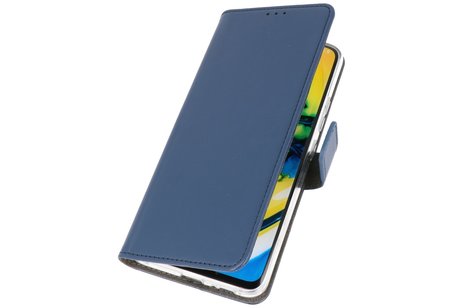 Booktype Telefoonhoesjes - Bookcase Hoesje - Wallet Case -  Geschikt voor Samsung Galaxy A21 - Navy