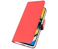 Booktype Telefoonhoesjes - Bookcase Hoesje - Wallet Case -  Geschikt voor Samsung Galaxy A21 - Rood