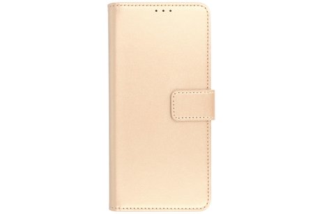 Booktype Telefoonhoesjes - Bookcase Hoesje - Wallet Case -  Geschikt voor Samsung Galaxy A21 - Goud