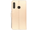 Booktype Telefoonhoesjes - Bookcase Hoesje - Wallet Case -  Geschikt voor Samsung Galaxy A70e - Goud