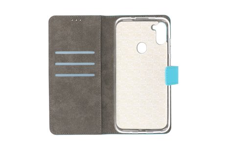 Booktype Telefoonhoesjes - Bookcase Hoesje - Wallet Case -  Geschikt  voor Samsung Galaxy A11 - Blauw