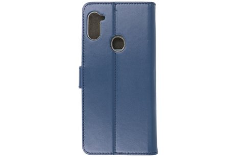BAOHU Booktype Telefoonhoesjes - Bookcase Hoesje - Wallet Case -  Geschikt voor Samsung Galaxy A11 - Navy
