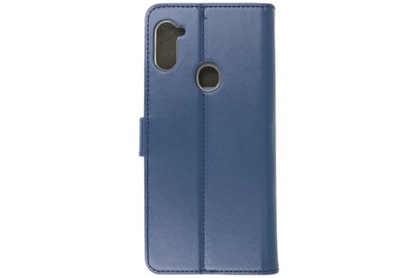 Booktype Telefoonhoesjes - Bookcase Hoesje - Wallet Case -  Geschikt voor Samsung Galaxy A11 - Navy