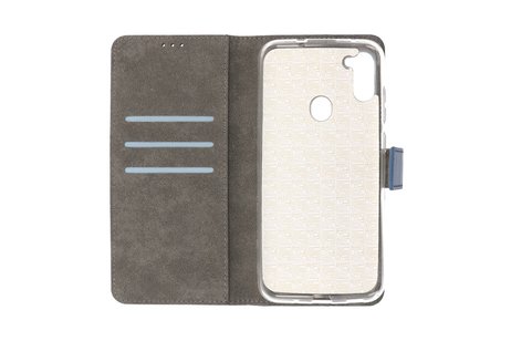 BAOHU Booktype Telefoonhoesjes - Bookcase Hoesje - Wallet Case -  Geschikt voor Samsung Galaxy A11 - Navy