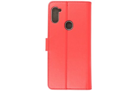 BAOHU Booktype Telefoonhoesjes - Bookcase Hoesje - Wallet Case -  Geschikt voor Samsung Galaxy A11 - Rood