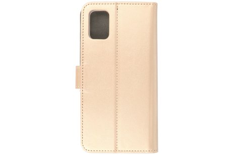 Booktype Telefoonhoesjes - Bookcase Hoesje - Wallet Case -  Geschikt voor Samsung Galaxy A31 - Goud