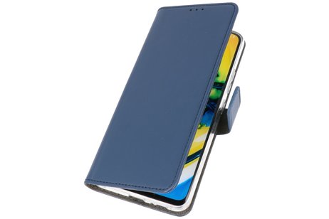 Booktype Telefoonhoesjes - Bookcase Hoesje - Wallet Case -  Geschikt voor OnePlus 8 - Navy