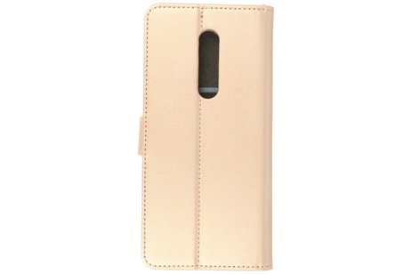 Booktype Telefoonhoesjes - Bookcase Hoesje - Wallet Case -  Geschikt voor OnePlus 8 - Goud