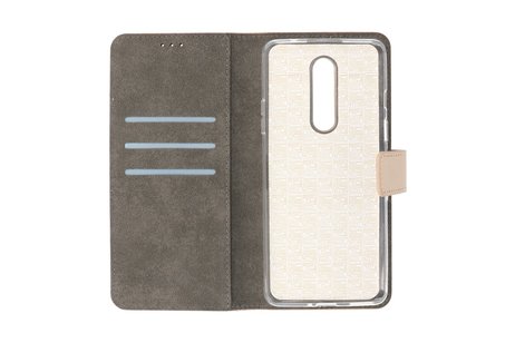 BAOHU Booktype Telefoonhoesjes - Bookcase Hoesje - Wallet Case -  Geschikt voor OnePlus 8 - Goud