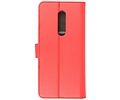 Booktype Telefoonhoesjes - Bookcase Hoesje - Wallet Case -  Geschikt voor OnePlus 8 - Rood