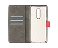 Booktype Telefoonhoesjes - Bookcase Hoesje - Wallet Case -  Geschikt voor OnePlus 8 - Rood