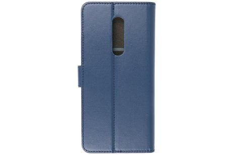 Booktype Telefoonhoesjes - Bookcase Hoesje - Wallet Case -  Geschikt voor OnePlus 8 - Navy