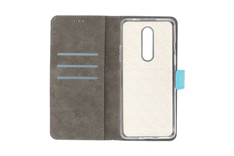 BAOHU Booktype Telefoonhoesjes - Bookcase Hoesje - Wallet Case -  Geschikt voor OnePlus 8 - Blauw