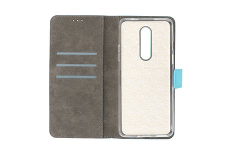 Booktype Telefoonhoesjes - Bookcase Hoesje - Wallet Case -  Geschikt voor OnePlus 8 - Blauw