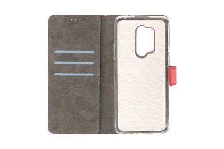 BAOHU Booktype Telefoonhoesjes - Bookcase Hoesje - Wallet Case -  Geschikt voor OnePlus 8 Pro - Rood