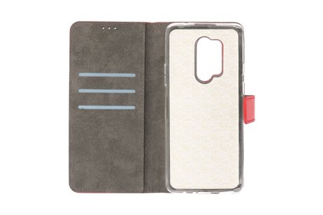 Booktype Telefoonhoesjes - Bookcase Hoesje - Wallet Case -  Geschikt voor OnePlus 8 Pro - Rood