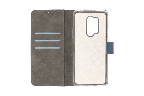 Booktype Telefoonhoesjes - Bookcase Hoesje - Wallet Case -  Geschikt voor OnePlus 8 Pro - Navy