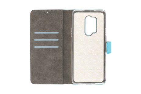 BAOHU Booktype Telefoonhoesjes - Bookcase Hoesje - Wallet Case -  Geschikt voor OnePlus 8 Pro - Blauw