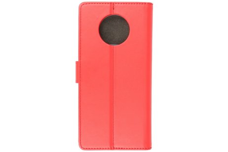 Booktype Telefoonhoesjes - Bookcase Hoesje - Wallet Case -  Geschikt voor OnePlus 7T - Rood