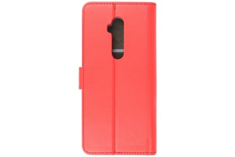 Booktype Telefoonhoesjes - Bookcase Hoesje - Wallet Case -  Geschikt voor OnePlus 7T Pro - Rood