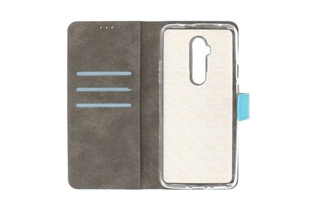 Booktype Telefoonhoesjes - Bookcase Hoesje - Wallet Case -  Geschikt voor OnePlus 7T Pro - Blauw