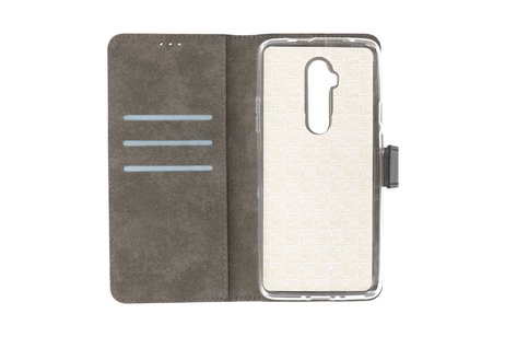 Booktype Telefoonhoesjes - Bookcase Hoesje - Wallet Case -  Geschikt voor OnePlus 7T Pro - Zwart