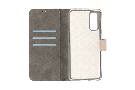 BAOHU Booktype Telefoonhoesjes - Bookcase Hoesje - Wallet Case -  Geschikt voor Oppo Find X2 Neo - Goud