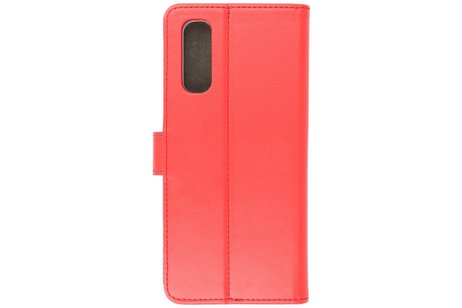 Booktype Telefoonhoesjes - Bookcase Hoesje - Wallet Case -  Geschikt voor Oppo Find X2 Neo - Rood