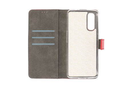 Booktype Telefoonhoesjes - Bookcase Hoesje - Wallet Case -  Geschikt voor Oppo Find X2 Neo - Rood