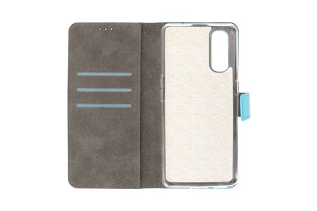 Booktype Telefoonhoesjes - Bookcase Hoesje - Wallet Case -  Geschikt voor Oppo Find X2 Neo - Blauw