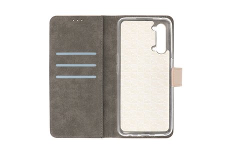 BAOHU Booktype Telefoonhoesjes - Bookcase Hoesje - Wallet Case -  Geschikt voor Oppo Find X2 Lite - Goud