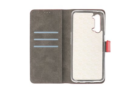 Booktype Telefoonhoesjes - Bookcase Hoesje - Wallet Case -  Geschikt voor Oppo Find X2 Lite - Rood