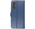 Booktype Telefoonhoesjes - Bookcase Hoesje - Wallet Case -  Geschikt voor Oppo Find X2 - Navy