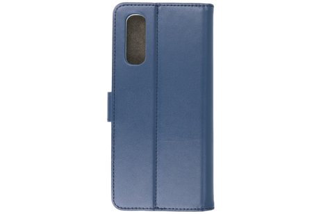 BAOHU Booktype Telefoonhoesjes - Bookcase Hoesje - Wallet Case -  Geschikt voor Oppo Find X2 - Navy