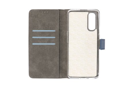 BAOHU Booktype Telefoonhoesjes - Bookcase Hoesje - Wallet Case -  Geschikt voor Oppo Find X2 - Navy