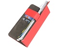 Booktype Telefoonhoesjes - Bookcase Hoesje - Wallet Case -  Geschikt voor Huawei P40 Lite - Rood