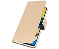 Booktype Telefoonhoesjes - Bookcase Hoesje - Wallet Case -  Geschikt voor Huawei P40 Lite - Goud